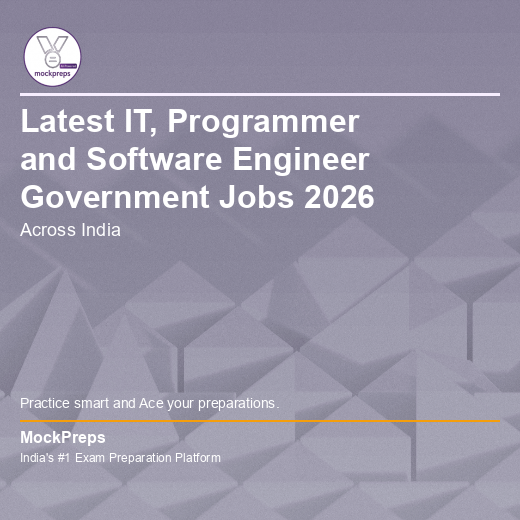 Latest IT, Programmer and Software Engineer Government Jobs 2026 ...